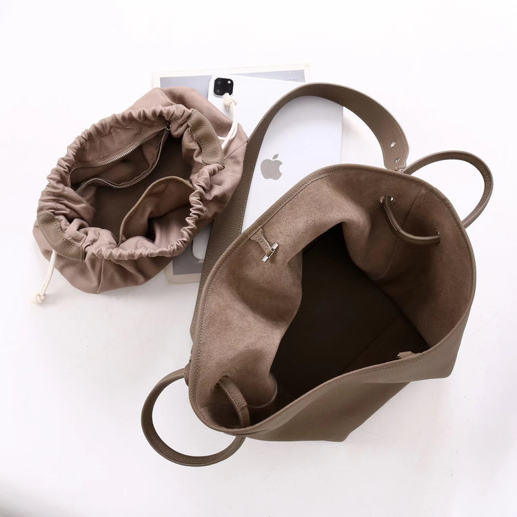 質感真皮｜2025新頭層牛皮圓環吊床通勤托特包大容量包包女大包高級感單肩包「5101」25.12-2