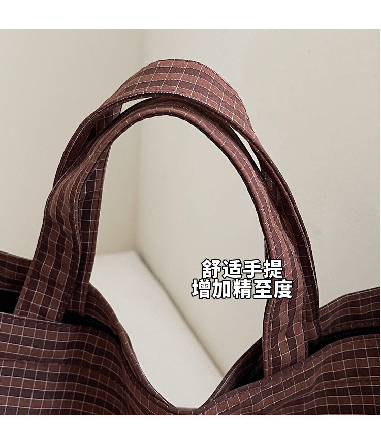 致青春｜2025新款時尚大容量帆布包女小眾托特包百搭斜挎包通勤單肩手提包「1883-125」25.10-1