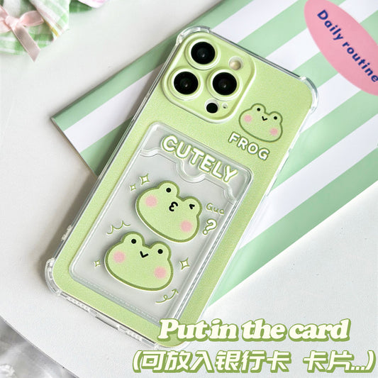 手機殼｜適用蘋果15卡包透明手機殼iPhone14Pro卡通xs批發13彩繪tpu「WM0537」24.07