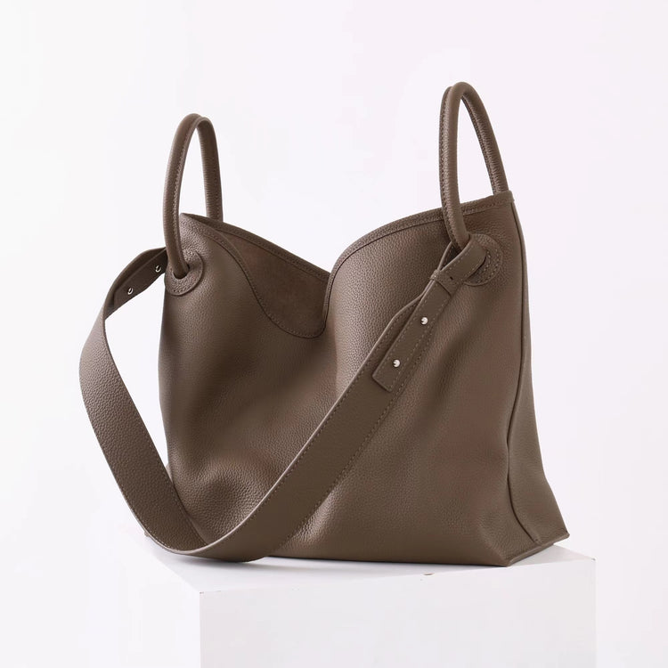 質感真皮｜2025新頭層牛皮圓環吊床通勤托特包大容量包包女大包高級感單肩包「5101」25.12-2