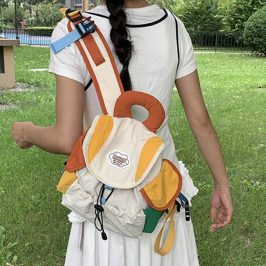 致青春 | 雙肩包女2025新款多巴胺水洗布背包高顏值百搭大學生通勤雙肩背包「665-121」25.08-3