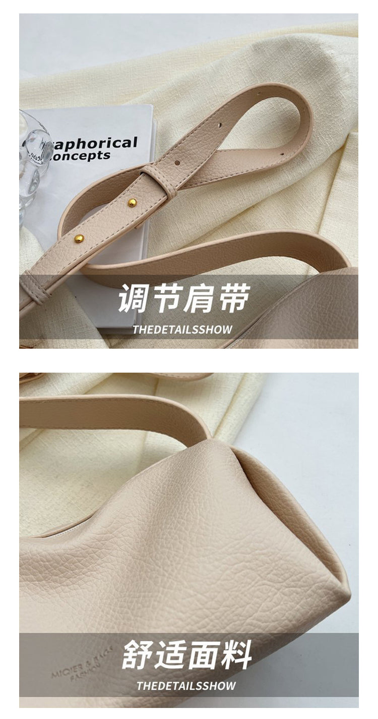 日韓流行 | 今年流行包包女2025新款百搭休閒軟皮肩包大容量時尚小眾斜挎包「9594#」25.05-1