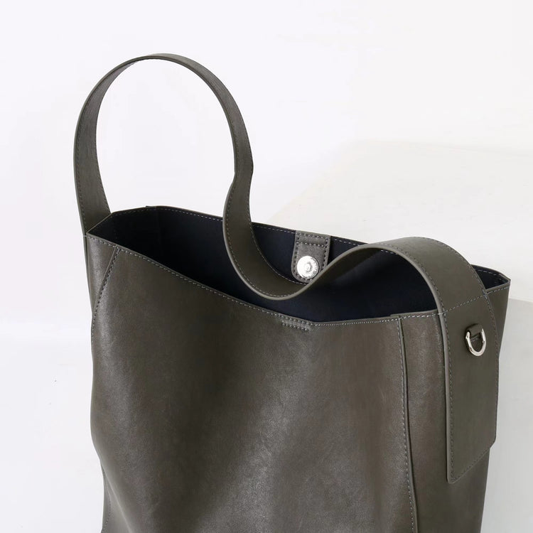 質感真皮｜2025新款高質感軟牛皮慵懶大容量通勤休閒斜挎包托特包時尚單肩腋下包「OS83316」25.10-4