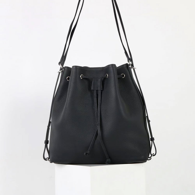 質感真皮｜2025新款時尚歐美氣質頭層牛皮雙肩水桶包百搭斜挎單肩斜挎高級感「7061」25.11-1