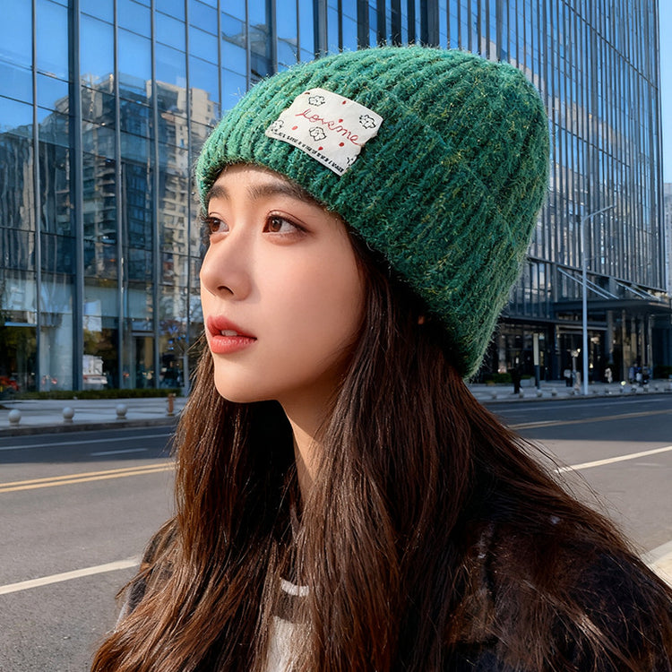 流行帽子｜韓系大頭圍帽子女秋冬加厚保暖針織帽顯臉小護耳毛線帽男包頭冷帽「C5753」25.11-1