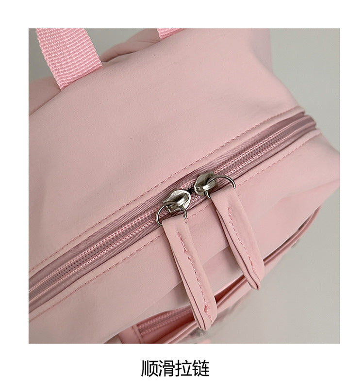 致青春 | 新款書包工裝風小眾刺繡小學生雙肩包學院大容量中學生背包「8012-128」25.07-2