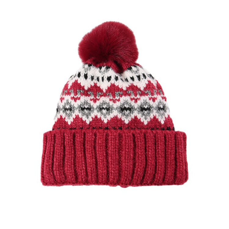 流行帽子｜費爾島帽子女秋冬加厚保暖護耳顯臉小毛線帽防寒針織包頭套頭冷帽「C5858」25.11-4