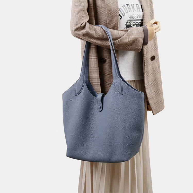 質感真皮｜2025新頭層牛皮大容量手提托特包包女式通勤女款輕奢小眾高級感「OS53018」25.11-4