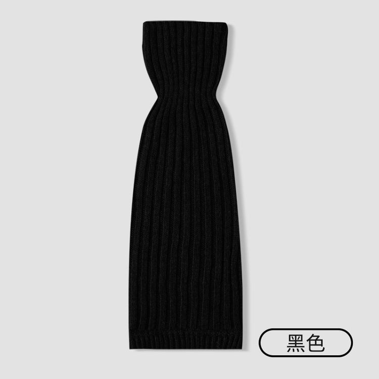 女襪｜羊毛襪套女秋冬季加厚保暖JK針織腿套Y2K時尚辣妹彈力舒適小腿襪「X25840」25.10-1