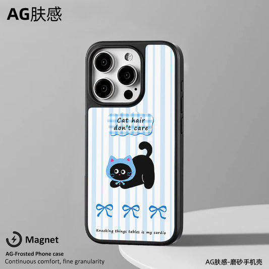 手機殼｜iPhone16手機殼12適用15卡通14蘋果13Promax磁吸AG磨砂碳纖紋「WYB2010」25.05-1