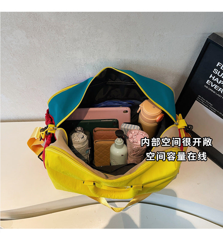 致青春｜彩色行李袋旅行包運動收納街頭新款包多用途大容量輕便健身包「808-139」25.11-3