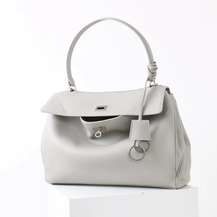 質感真皮｜2025新款togo牛皮B家同款鬆弛感大小號真皮鎖扣手提包單肩斜挎包「X5133 D5134」25.12-1