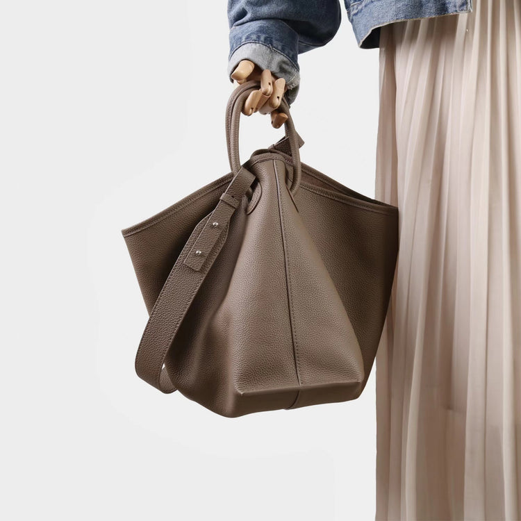 質感真皮｜2025新頭層牛皮圓環吊床通勤托特包大容量包包女大包高級感單肩包「5101」25.12-2