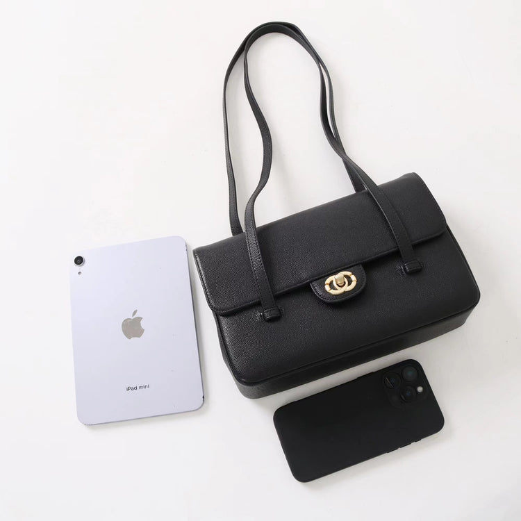 質感真皮｜2025新款球紋頭層牛皮復古小香風jennie同款腋下包小方包單肩包女「X9011 D9012」25.12-1