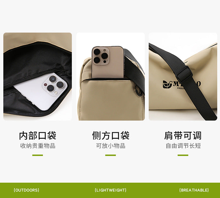 致青春｜時尚情侶斜背包新款簡約百搭設計感單肩包大容量休閒質感背包批發「2516-117」25.11-2