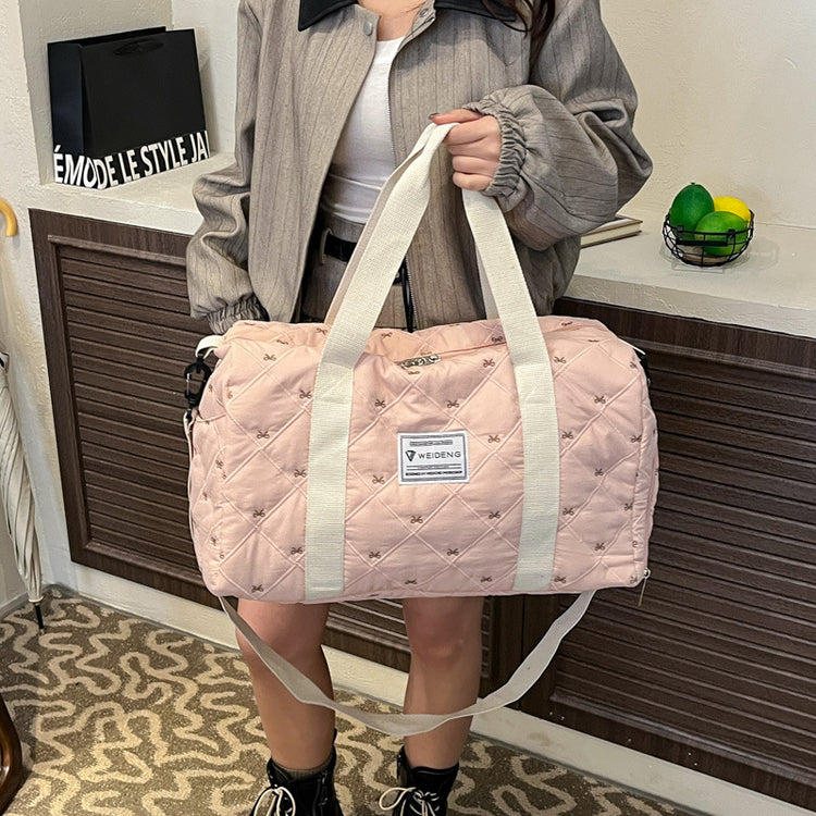 致青春｜大容量輕便手提旅行包女新款套拉桿出差行李包男休閒運動健身包「9108-118」25.11-3