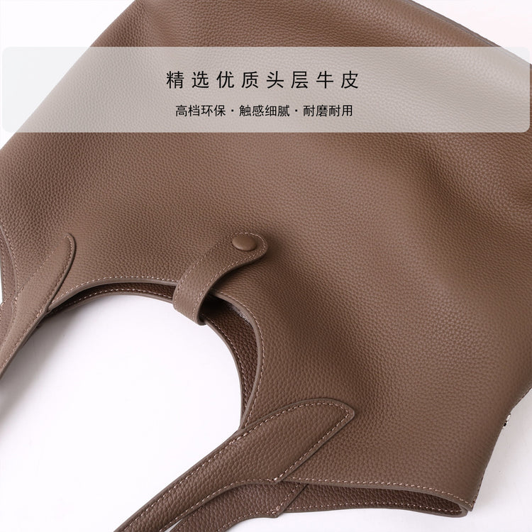 質感真皮｜2025新頭層牛皮大容量手提托特包包女式通勤女款輕奢小眾高級感「OS53018」25.11-4