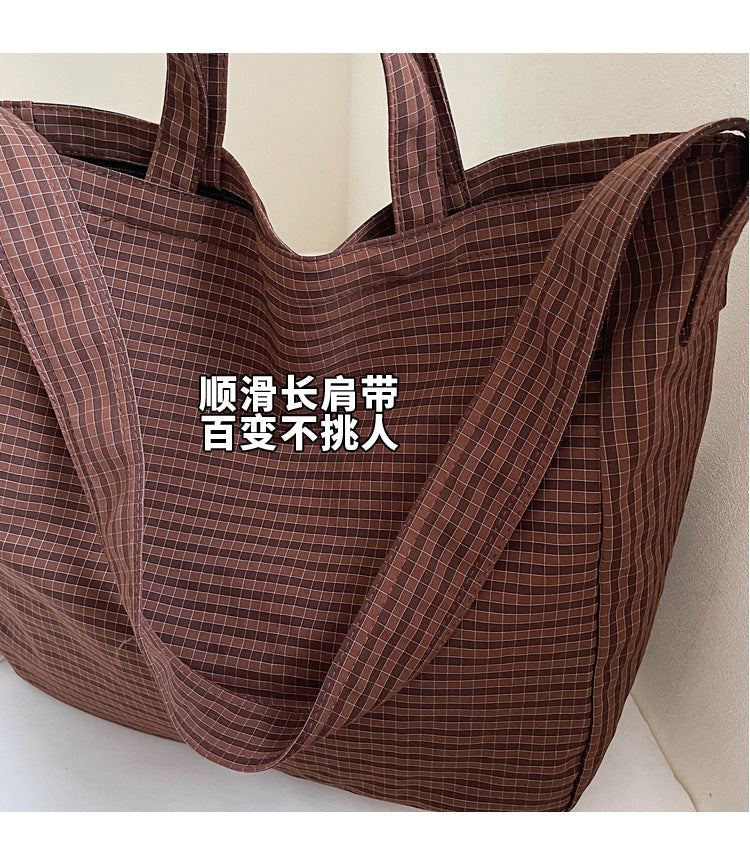 致青春｜2025新款時尚大容量帆布包女小眾托特包百搭斜挎包通勤單肩手提包「1883-125」25.10-1