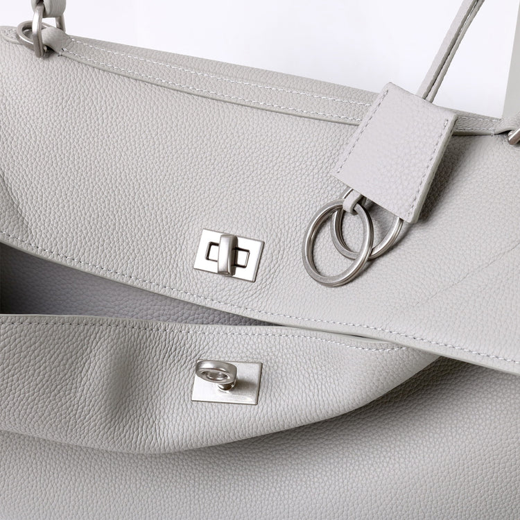 質感真皮｜2025新款togo牛皮B家同款鬆弛感大小號真皮鎖扣手提包單肩斜挎包「X5133 D5134」25.12-1