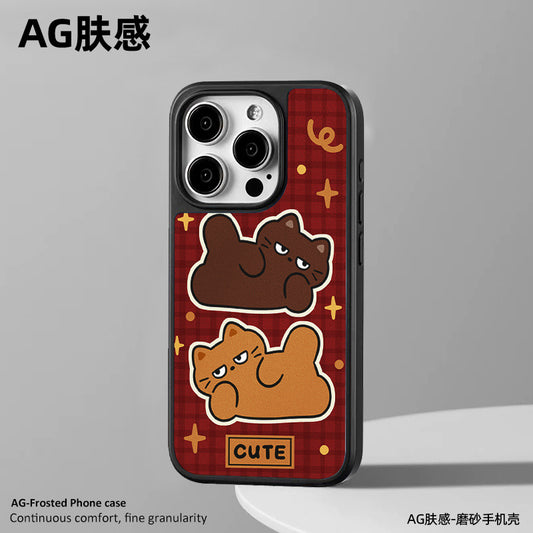 手機殼｜iPhone16手機殼磁吸12適用15批發14蘋果13PromaxAG磨砂碳纖紋「WYB0988」25.05-1