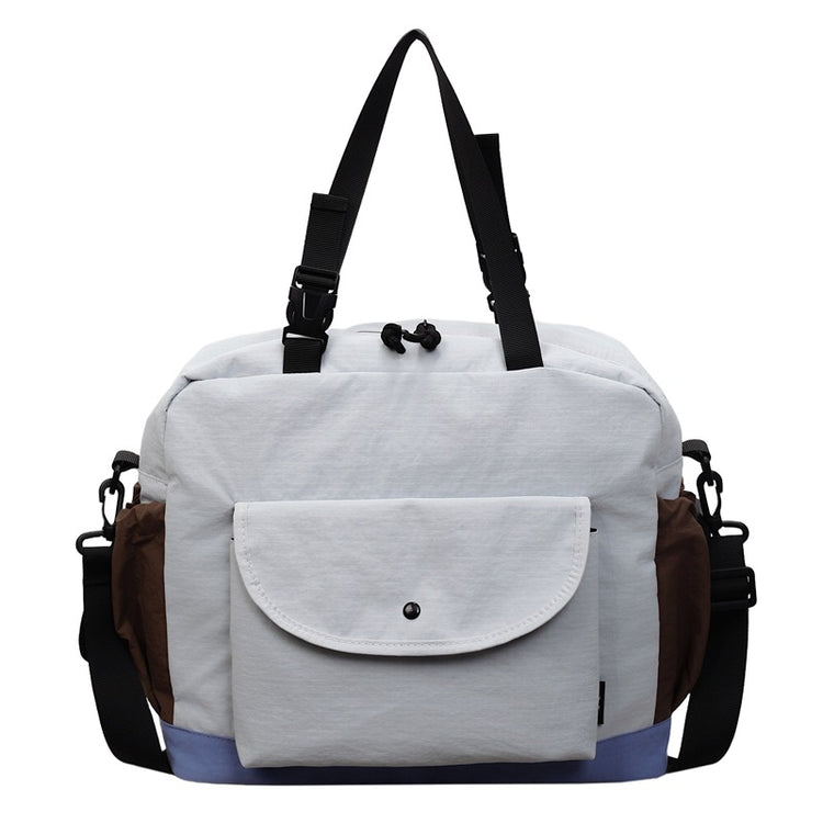 致青春｜韓版拼接撞色韓版布包2025新款高級感大容量通勤單肩斜背包「8831-130」25.11-2