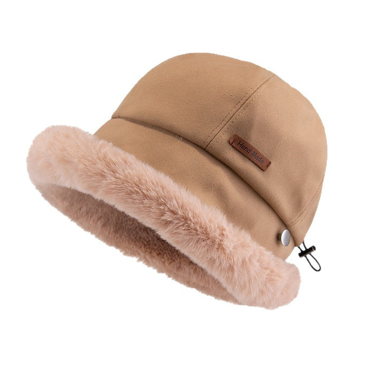 流行帽子｜毛絨帽子女冬季新款加絨漁夫帽加厚騎車保暖棉帽東北戶外防寒盆帽「C3399」25.11-2