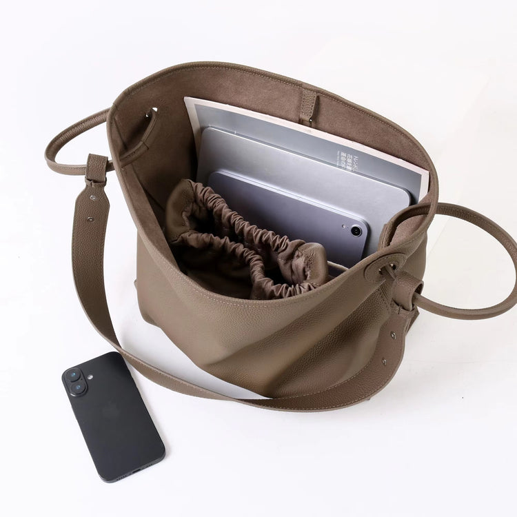 質感真皮｜2025新頭層牛皮圓環吊床通勤托特包大容量包包女大包高級感單肩包「5101」25.12-2