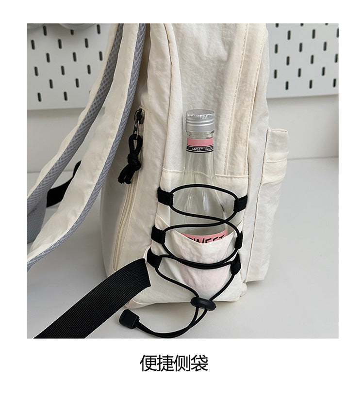 致青春 | 簡約學生書包男純色休閒旅行背包女初高中生大容量潮酷雙肩包「6144-124」25.07-1
