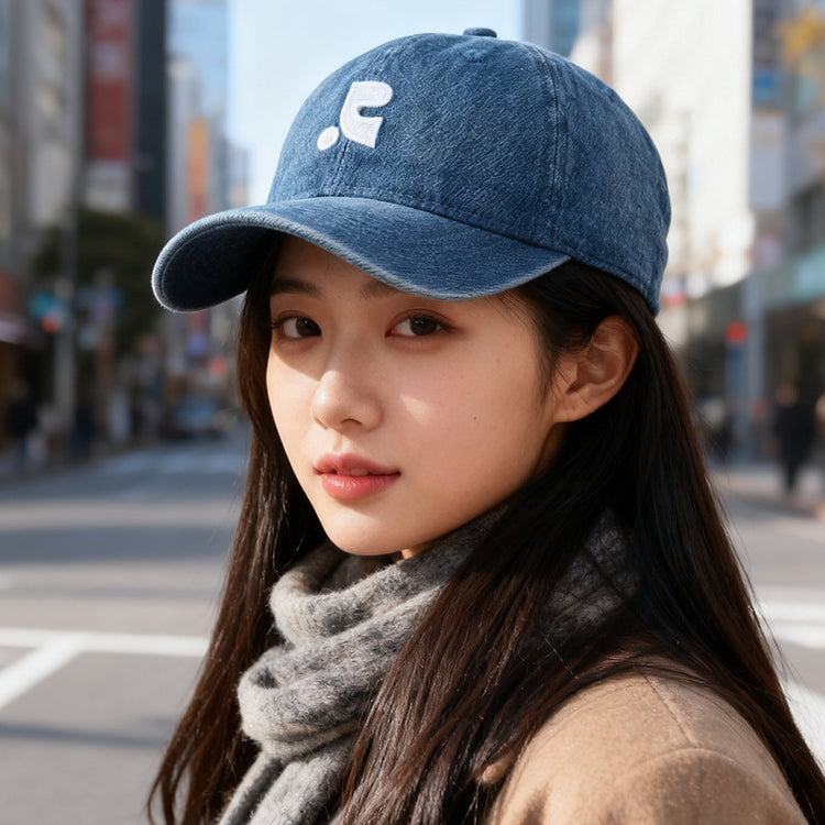 流行帽子｜2025新款牛仔棒球帽子女戶外顯臉小水洗鴨舌帽男情侶百搭遮陽帽潮「C5104A」25.10-1