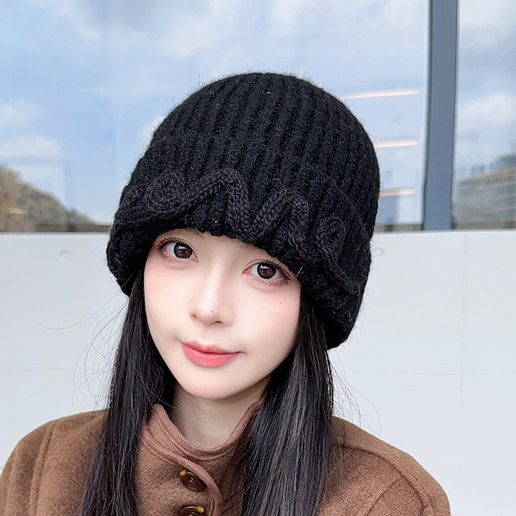 流行帽子 |秋冬新款大頭圍顯臉小帽子女美式復古毛線帽刺繡保暖針織帽男冷帽「C5568」25.09-2