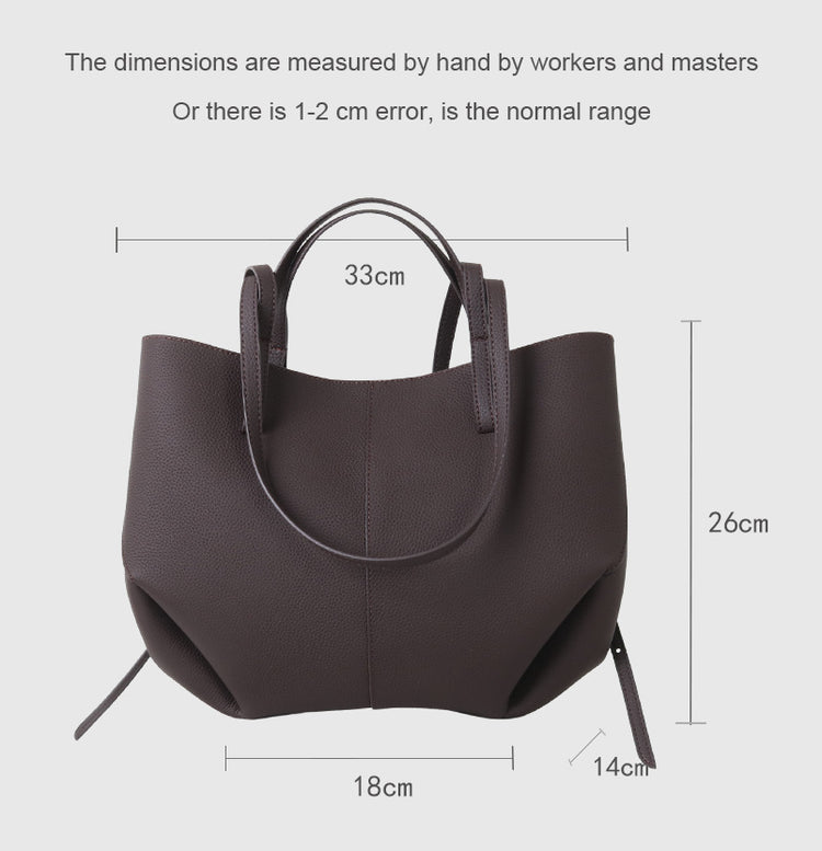 質感真皮｜2025新款高級感輕奢頭層牛皮翅膀手提單肩子母通勤包斜挎托特包包「9230」25.11-4