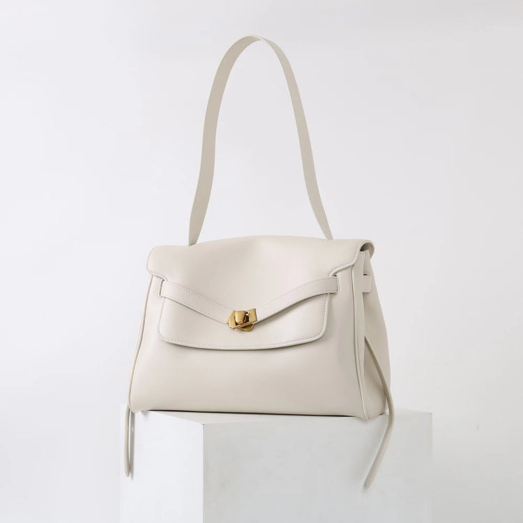 質感真皮｜2025新款通勤復古百搭單肩斜背包外出上班公文包女包時尚潮流單肩包「6191L」25.12-1