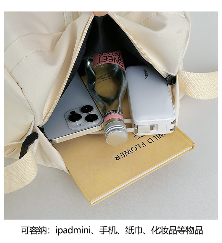 致青春 | 休閒大容量包包女2025新款潮簡約帆布斜背包輕便運動通勤單肩包「2126-115」25.09-2