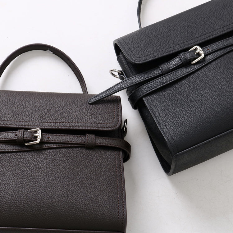 質感真皮｜2025新款綁帶設計小眾輕奢高級質感通勤手提斜挎包復古單肩斜挎包「OS53100」25.11-3