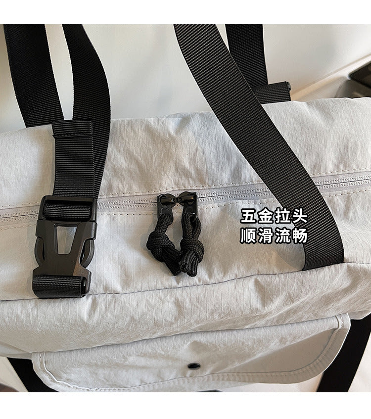 致青春｜韓版拼接撞色韓版布包2025新款高級感大容量通勤單肩斜背包「8831-130」25.11-2