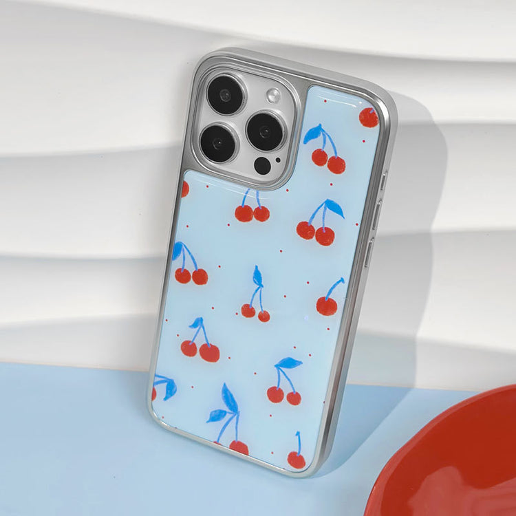 手機殼｜iPhone14手機殼15Pro蘋果16適用華為mate60電鍍銀邊滴膠ins風「LR1662」25.04-5