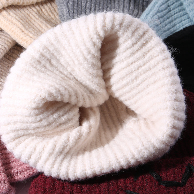 流行帽子｜可愛小貓毛線帽子女秋冬新款顯臉小保暖護耳針織帽學生套頭冷帽男「C5617」25.11-1