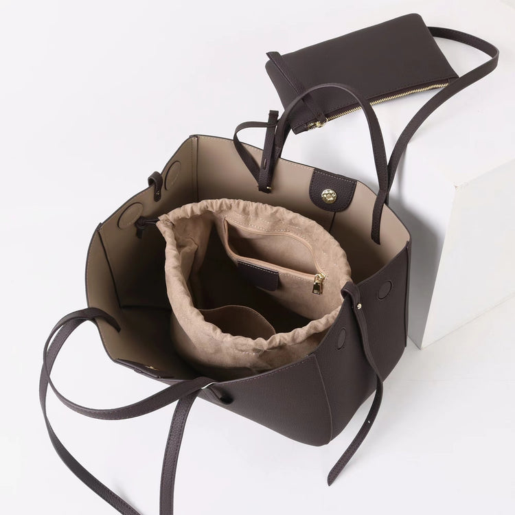 質感真皮｜2025新款高級感輕奢頭層牛皮翅膀手提單肩子母通勤包斜挎托特包包「9230」25.11-4