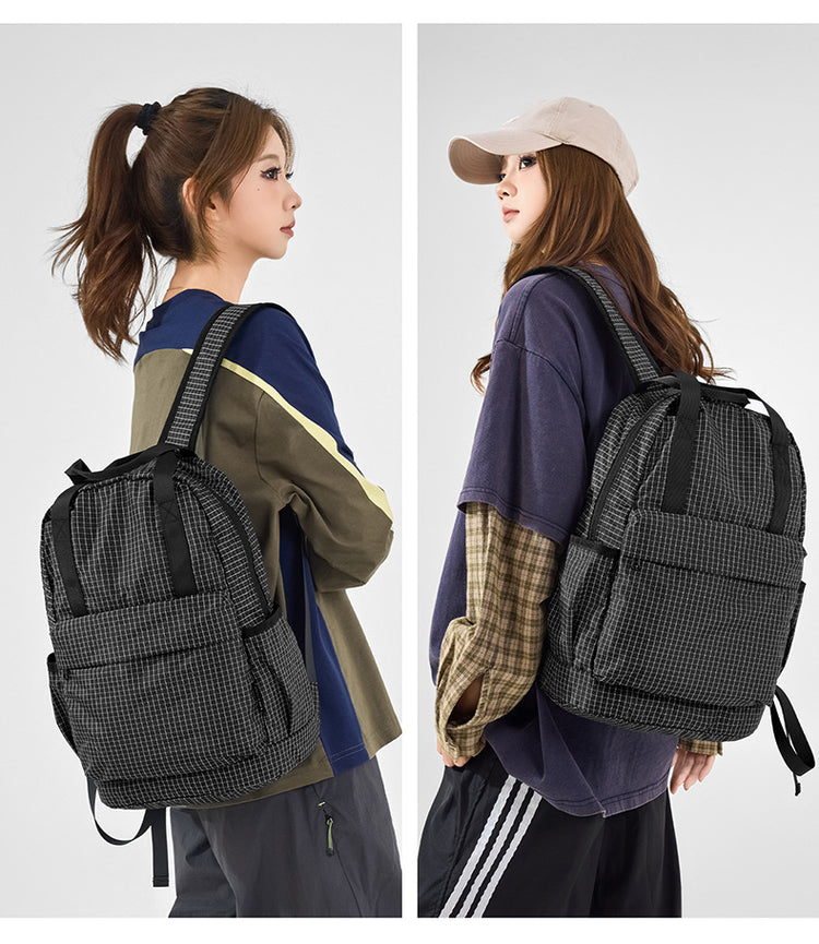 致青春｜新品雙肩背包男百搭休閒可折疊大容量背包戶外通勤背包旅行包「9769-123」25.10-1