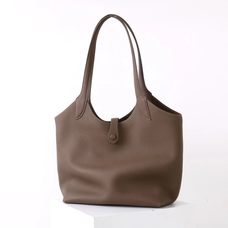 質感真皮｜2025新頭層牛皮大容量手提托特包包女式通勤女款輕奢小眾高級感「OS53018」25.11-4