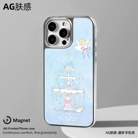 手機殼｜蘋果16Promax手機殼磁吸AG磨砂碳纖紋13適用iPhone14小米15「LR1387」25.05-2