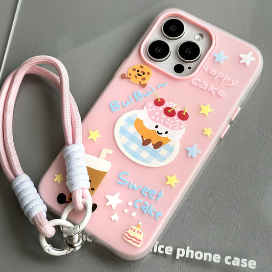 手機殼｜蘋果16手機殼iPhone14promax膚感果凍15pro適用12卡通11手繩「WL0284」24.11-1