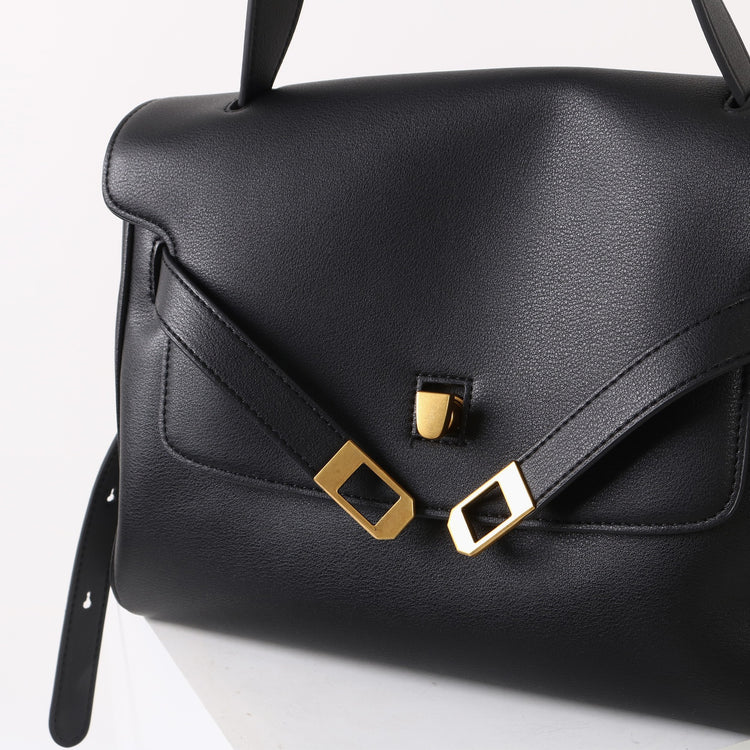 質感真皮｜2025新款通勤復古百搭單肩斜背包外出上班公文包女包時尚潮流單肩包「6191L」25.12-1