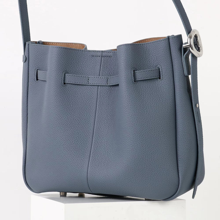 質感真皮｜2025新款頭層牛皮高級感單肩斜背手提水桶包大容量小眾百搭「OS53088」25.11-1