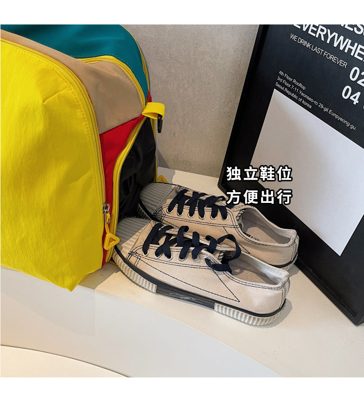 致青春｜彩色行李袋旅行包運動收納街頭新款包多用途大容量輕便健身包「808-139」25.11-3