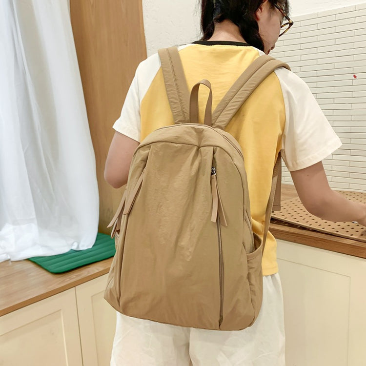 致青春 | 2024年新慵懶風休閒雙肩包女大容量質感外出旅行背包簡約學生書包「2058-128」24.08-2
