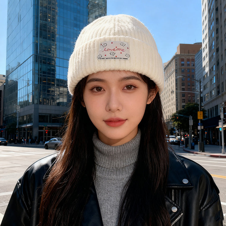 流行帽子｜韓系大頭圍帽子女秋冬加厚保暖針織帽顯臉小護耳毛線帽男包頭冷帽「C5753」25.11-1