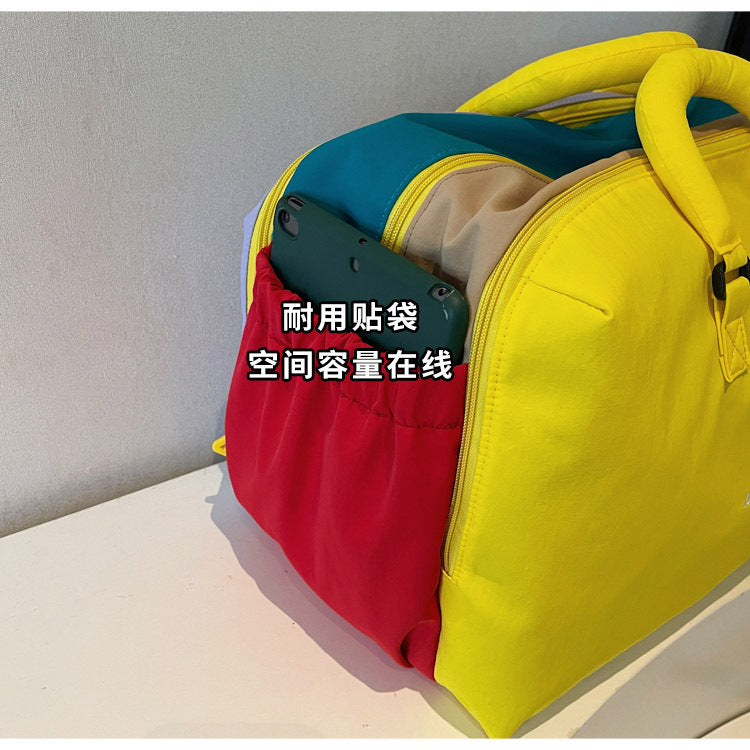 致青春｜彩色行李袋旅行包運動收納街頭新款包多用途大容量輕便健身包「808-139」25.11-3