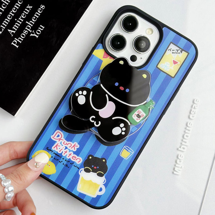 手機殼｜蘋果16手機殼iPhone15磁吸磨砂黑框殼12適用14Promax磁吸支架「LR0966」24.10-1