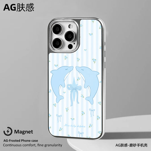 手機殼｜蘋果16手機殼磁吸AG磨砂碳纖紋12適用iPhone14Pro可愛小米15「LR1377」25.05-2